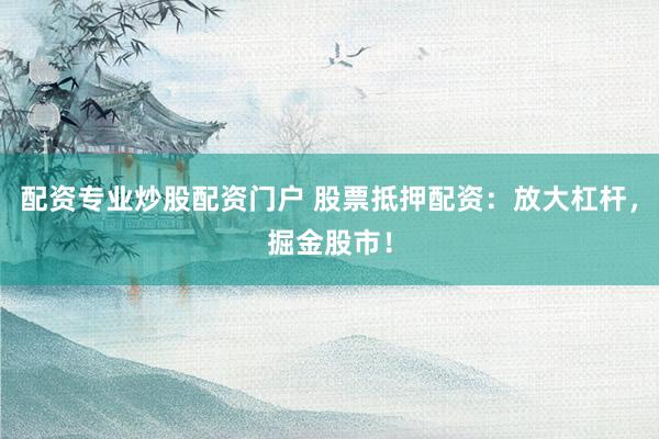 配资专业炒股配资门户 股票抵押配资：放大杠杆，掘金股市！