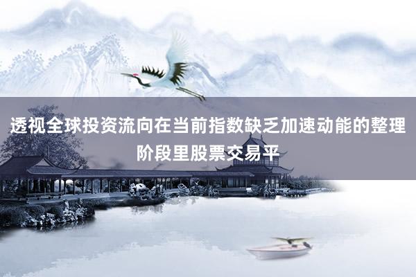 透视全球投资流向在当前指数缺乏加速动能的整理阶段里股票交易平