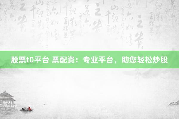 股票t0平台 票配资：专业平台，助您轻松炒股