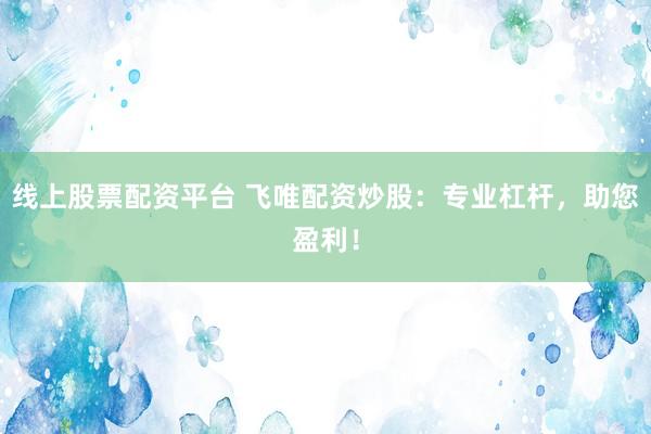 线上股票配资平台 飞唯配资炒股:专业杠杆,助您盈利!
