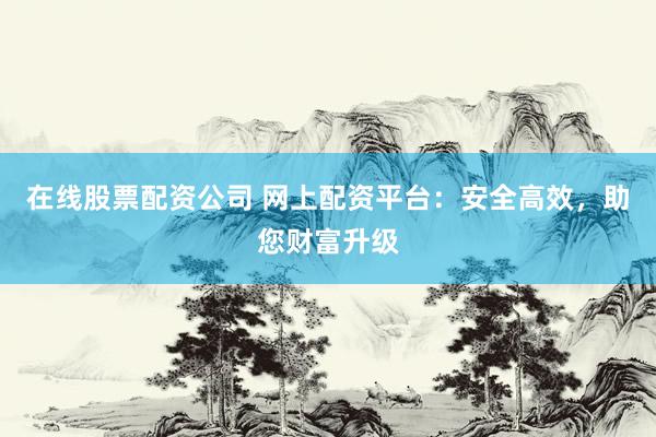 在线股票配资公司 网上配资平台：安全高效，助您财富升级