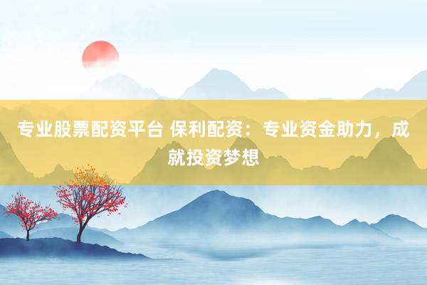 专业股票配资平台 保利配资：专业资金助力，成就投资梦想