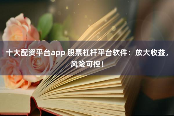 十大配资平台app 股票杠杆平台软件：放大收益，风险可控！